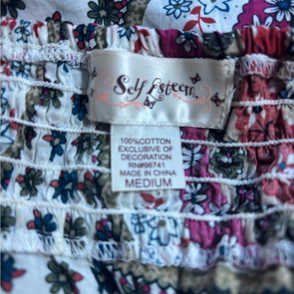 Boho cottage Self Esteem Halter Top size Medium. Y2K - Picture 4 of 6